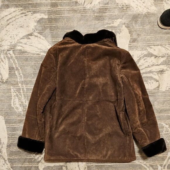 Gallery Genuine Leather Suede Faux Fur lining Jacket L - Picture 8 of 16
